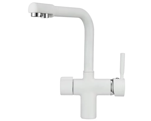 2088, АРКТИК Смеситель для кухни однорыч., с подкл. для питьевой воды, бел., GRANULA