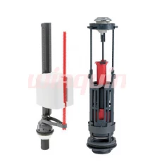 Комплект арматуры: Сливной двухрежимный механизм Wirquin ONE 3/6 L, заливной клапан Kompact поршнево