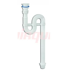 Сифон гофрированный VIR 1,5 м (Ø40/50), пластиковая чашка Ø63 мм, VIRPLAST