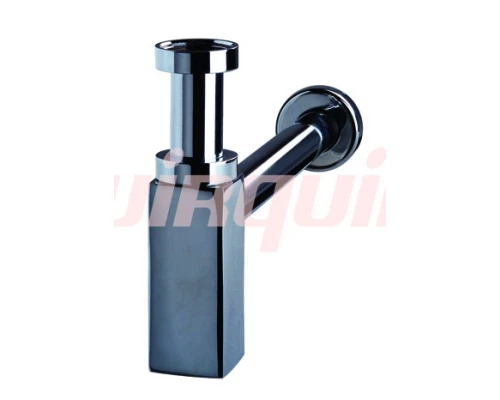 CAREIS Сифон хром., квадр. сечения 1 1/4*32 мм без выпуска, регулируемый от 45-110мм с отводом 380мм