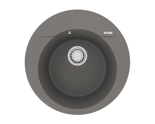 Кухонная мойка Lemark SULA 500 врезная круглая из кварцгранита, Серый шёлк