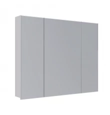 Шкаф зеркальный Lemark UNIVERSAL 100х80 см 3-х дверный, цвет корпуса: Белый глянец