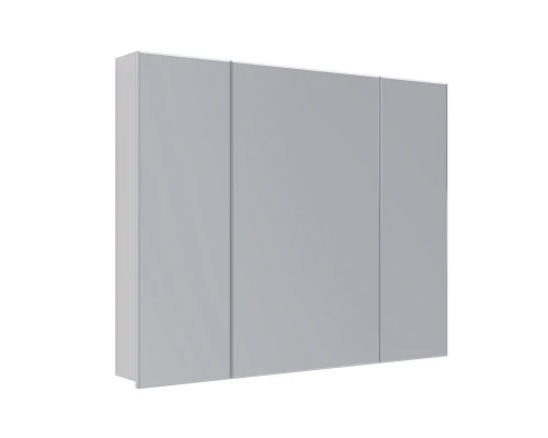 Шкаф зеркальный Lemark UNIVERSAL 100х80 см 3-х дверный, цвет корпуса: Белый глянец
