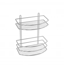 Полка овальная двухэтажная серый Fixsen FX-720-2