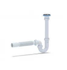 Сифон Ани 1 1/4*32 прямоточный с гибкой трубой 32*40, ANI PLAST