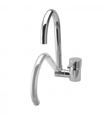 Смеситель высокий для кухни однорычажный поворотный с откидным изливом 3369 DRAKO