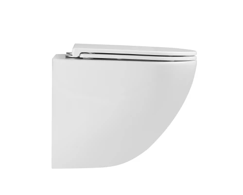 GLAZER WHITE Унитаз подвесной безободковый с сиденьем микролифт, LM, 9614003