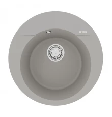 Кухонная мойка Lemark SULA 500 врезная круглая  из кварцгранита, Грей