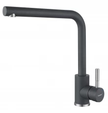 GRANFEST QUARZ Смеситель для кухни Г-обр. D-35мм (темно-серый)