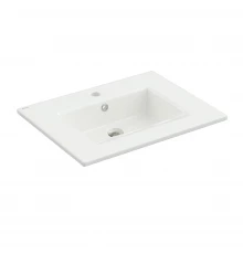 Раковина Ego 61х47,5 см, встраиваемая, прямоугольная, белый глянец, BERGES