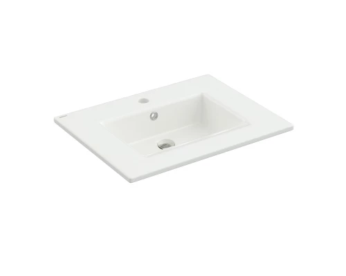 Раковина Ego 61х47,5 см, встраиваемая, прямоугольная, белый глянец, BERGES