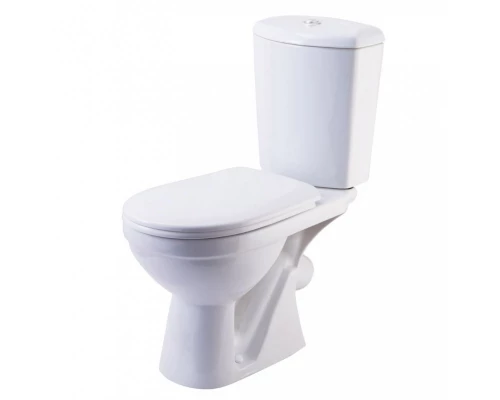 КОМФОРТ Унитаз-компакт (КОМФОРТ +) наклон. вып. с арматурой, сиденьем, креплением, белый ROSA