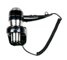 Фен HOTELline настенный с антивандальной защитой 1800 W черный/матовый,, шт