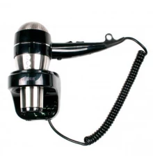 Фен HOTELline настенный с антивандальной защитой 1800 W черный/матовый,, шт