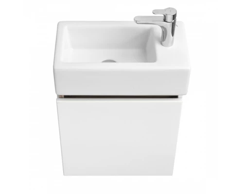 Тумба ЭКЛИПС М 46, подвесная, правая, эбони светл. (под раковину ЭРИС 46)