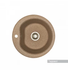 Мойка для кухни  Мида 510x510x210 мм,круглая, терракот