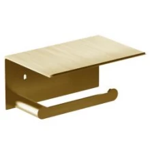 Держатель для туалетной бумаги с полочкой для мобильного телефона Verona золотой 16876.G