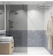 Душевая перегородка IBERICA BLANCA Mod.602 Walk In тонированное стекло/черный 90х200см (IB602.TB.200.90)