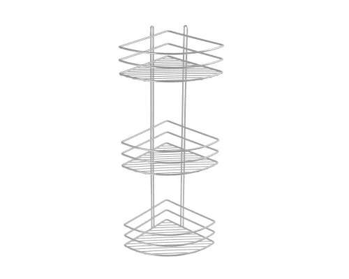 Полка угловая трехэтажная серый Fixsen FX-710-3