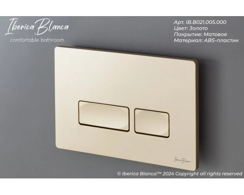 Кнопка смыва IBERICA BLANCA ESTI-R ABS-пластик, золото матовое (IB.B021.005.000)