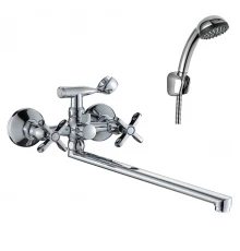 RS42 Смеситель для ванны, круг.пов.излив 350мм, р/ДВ, хром, ROS, RS42-80