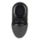 GLAZER BLACK MATT Унитаз подвесной безободковый с сиденьем микролифт,черный, LM, 9612004