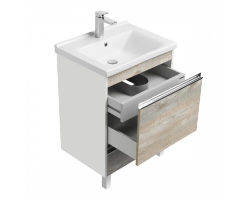 Тумба КАПРИ 60, подвесная, бетон пайн (под раковину МИРАНДА 60) 