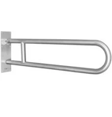 Поручень полукруглый для людей с ограниченными возможностями без держателя для туалетной бумаги, бел