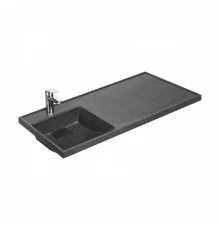 Раковина ЛОНДРИ 105, левая, графит