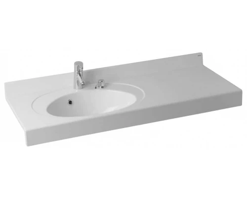 Раковина ОТЕЛЬ 3/1200, левая с навесами и диспенсором