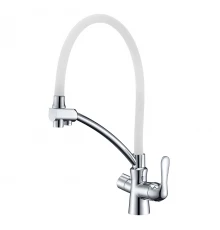 Comfort Смеситель для кухни, гиб.излив 210мм фильтр.воды, р/ОД, хром/белый, LM, LM3070C-White