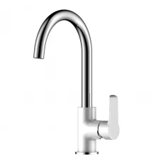 W35 Смеситель для кухни, выс.пов.излив 180мм, р/ОД, хром/белый, ROS, W35-24