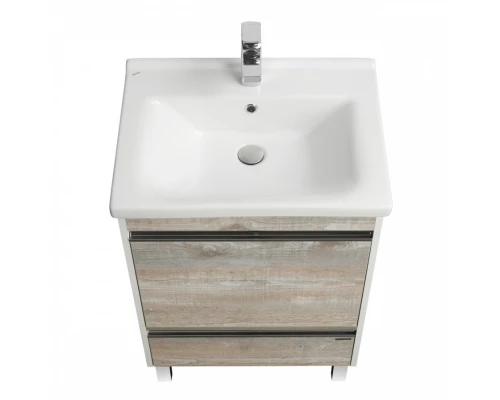 Тумба КАПРИ 60, подвесная, бетон пайн (под раковину МИРАНДА 60) 