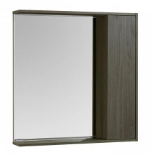 Зеркальный шкаф СТОУН 80, грецкий орех