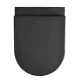 GLAZER BLACK MATT Унитаз подвесной безободковый с сиденьем микролифт,черный, LM, 9612004