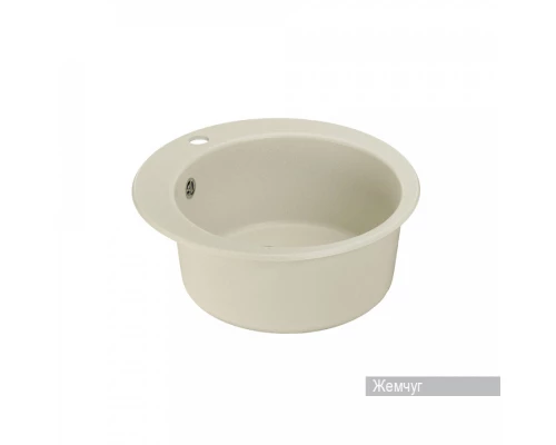 Мойка для кухни  Иверия 480x480x190 мм,круглая, жемчуг