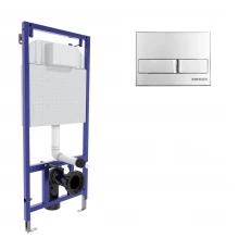 Инсталляция  для скрытого монтажа NOVUM L3 с кнопкой хром глянец, BERGES