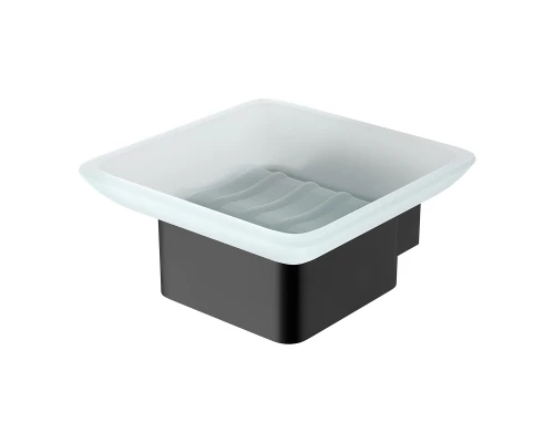 Мыльница SMOOTH LINE с держателем, черный