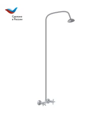 ПРОРАБ Смеситель для душа со стационарной душевой сеткой, двуручный, СЛАВЕН, О42