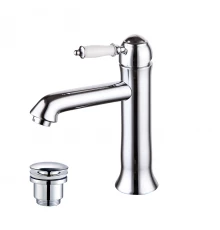 Villa Смеситель для раковины,монолит.изилв 143мм дон.клап.Click/Clack,р/ОД,хром, LM, LM4837C