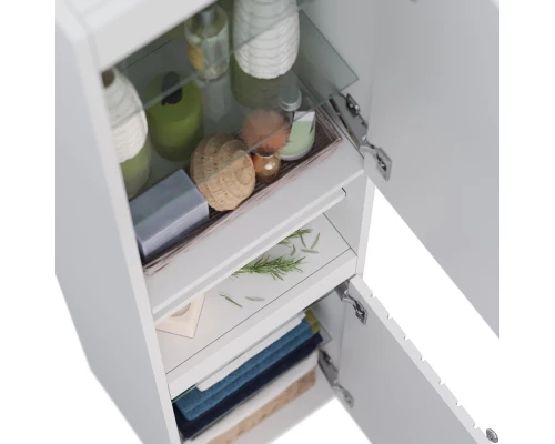 Пенал Lemark ROMANCE 35 см подвесной/напольный, 2-х дверный, открывание лев/прав, цвет корпуса, фаса