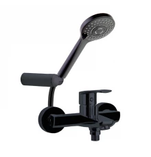 Смеситель для ванны наружнего монтажа однорычажный с душевым комплектом NEW FLY 570502BTNM матовый ч