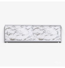 КЛАССИК Экран для ванны 150 см, полистирол,(черно-белый мрамор-004), ALAVANN