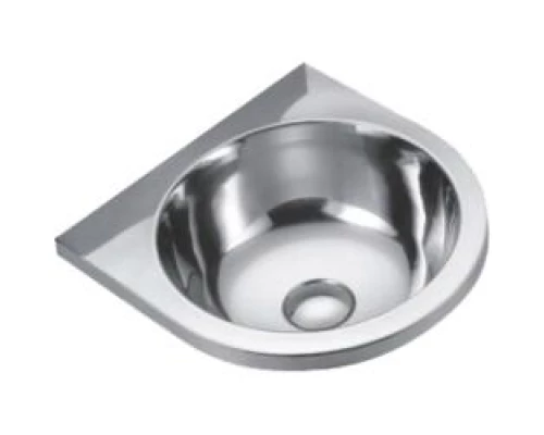 Раковина из нержавеющей стали настенная  круглая 126x360x360 мм, шт