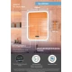 Зеркало Glamour LED с многофункциональной панелью 700х900