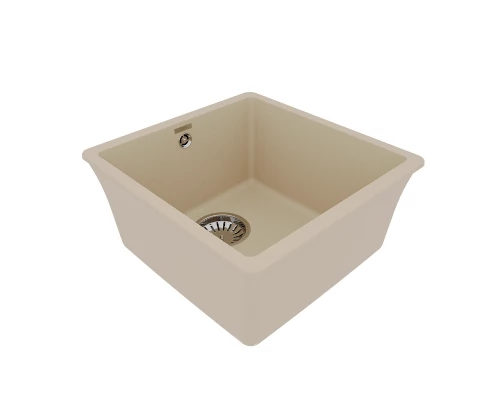 Кухонная мойка Lemark SINARA 400-U подстольного монтажа из кварцгранита, Бежевый