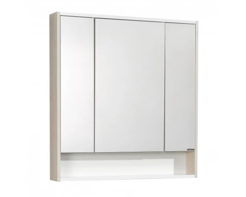 Зеркальный шкаф РИКО 80, белый, ясень фабрик