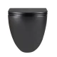 GLAZER BLACK MATT Унитаз подвесной безободковый с сиденьем микролифт,черный, LM, 9612004