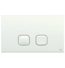 070826 Панель механ. двойная PLAIN, пластик, белая, OLI