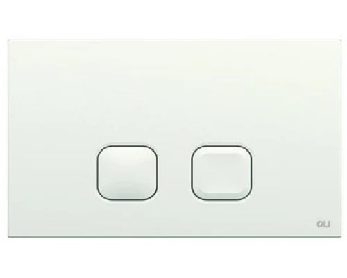 070826 Панель механ. двойная PLAIN, пластик, белая, OLI